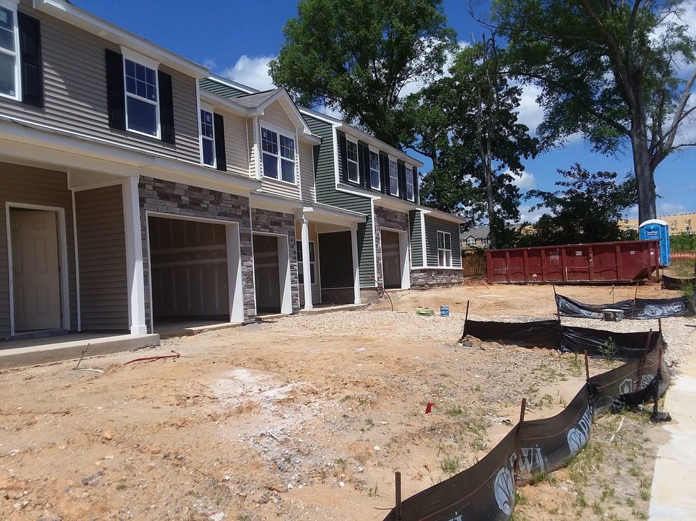 New residential homes under construction in North Carolina